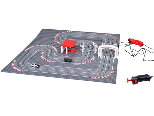 ZESTAW  WYŚCIGOWY TOR Z KLOCKÓW 2 AUTA NA PILOTA na Arena.pl