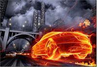 100 70CM OBRAZ PŁÓTNO MKNĄCE AUTO PŁÓTNO RAMA