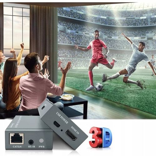 EXTENDER HDMI LAN PO SKRĘTCE RJ45 60M IR LOOPOUT na Arena.pl
