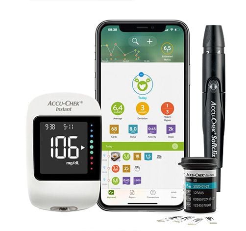 Glukometr Accu-Chek Instant mg/dL NOWY zestaw paski nakłuwacz lancety zdjęcie 1