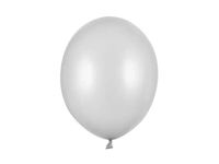 Balony metallic srebrne strong, 30 cm 100 szt.