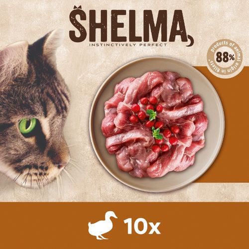 MOKRA KARMA DLA KOTA SHELMA MEGA BOX 40X85G FILECIKI MIX 4 SMAKÓW BEZ ZBÓŻ na Arena.pl