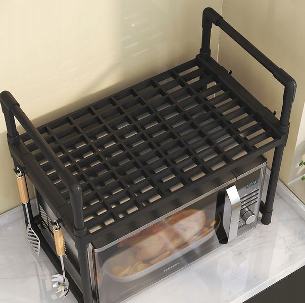 PÓŁKA KUCHENNA pod mikrofalówkę ORGANIZER CZARNA 2poziomy 48cm REGAŁ zdjęcie 6