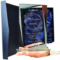 STATUETKA SZKLANA  „LUSTRO” w Etui – 0097D (URODZINY)