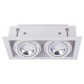 Wpust LAMPA sufitowa DOWNLIGHT 9574 Nowodvorski wpuszczana OPRAWA prostokątna do zabudowy biała