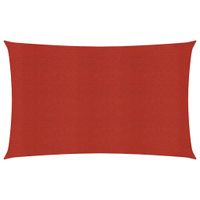Żagiel przeciwsłoneczny, 160 g/m², czerwony, 3x5 m, HDPE