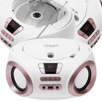 Radio przenośne Boombox CD audio i MP3 USB AUX LCD radio FM Adler