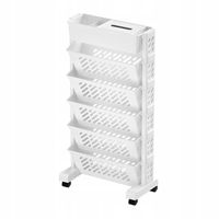 REGAŁ NA KSIĄŻKI Z KOŁO 6 PIĘTROWY DO GABINETU I BIURA TRWAŁY 39x19x76 cm