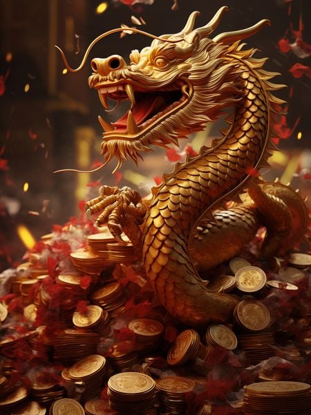 Plakat 15x20cm Smok Bogactwa zdjęcie 1