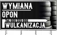 BANER REKLAMOWY 200x100 cm WYMIANA OPON WULKANIZACJA duży wybór