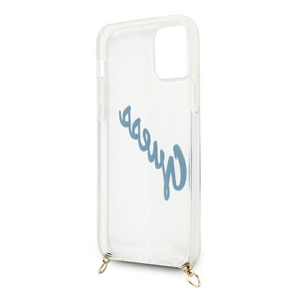Guess GUHCP12SCRTVSBL iPhone 12 mini 5,4" niebieski/blue hardcase Script zdjęcie 6