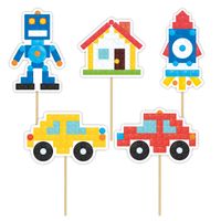 Toppery na tort pikery Klocki, 5 szt.