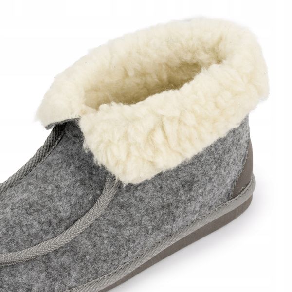 Bambosze Kapcie Góralskie Ciepłe Wełniane Wysokie zdjęcie 3