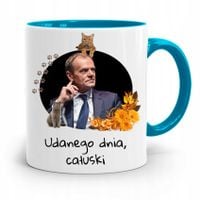 Kubek Błękitny Donald Tusk Po Platforma Prezent Z Nadrukiem Ze Zdjęciem
