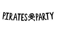 Baner piraci- Pirates Party pirackie urodziny piraci