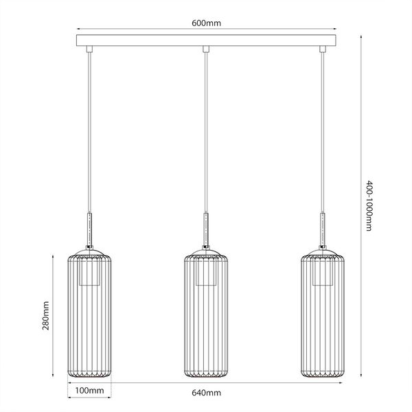 Lampa wiszaca Vesta 3xE27 zdjęcie 7