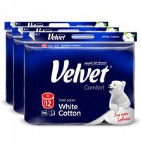 Velvet papier toaletowy White Cotton 3x12 rolek