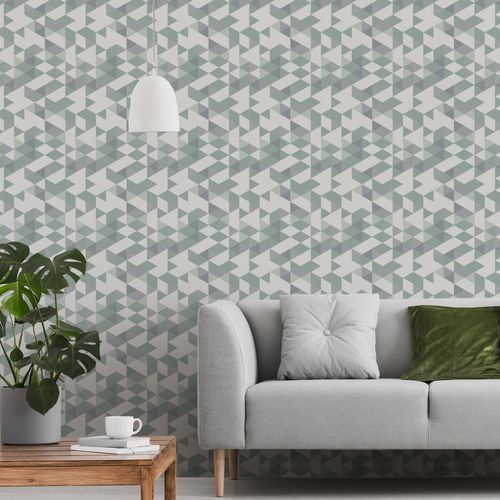 Tapeta Do Salonu Kolorowe GEOMETRYCZNE Trójkąty na Arena.pl