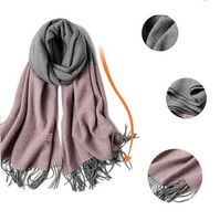 Narzuta imitująca kaszmir ciepła z frędzlami