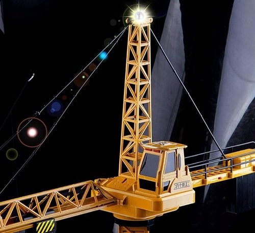 Mega Dźwig Żuraw Budowlany RC Zdalnie Sterowany 128cm na Pilot + Kask LED na Arena.pl