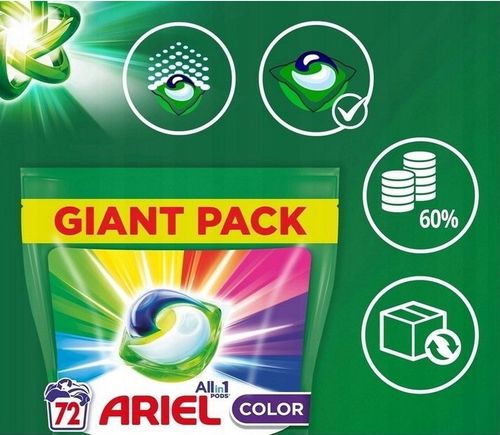 Kapsułki Do Prania kolorów All-in-1 PODS Color 72 szt. Ariel na Arena.pl