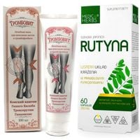 Trombovit 100ml Remedium balsam na pajączki + Rutyna 60 kapsułek Medica Herbs