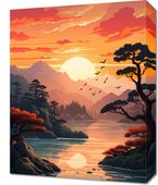 Obraz 40x50cm Złoty Zachód