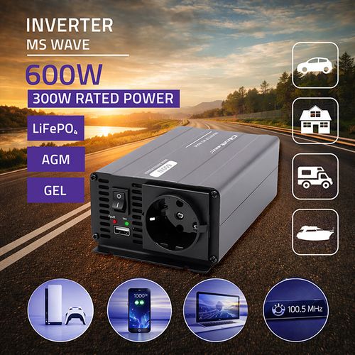Qoltec przetwornica 12V/230V 300W USB na Arena.pl