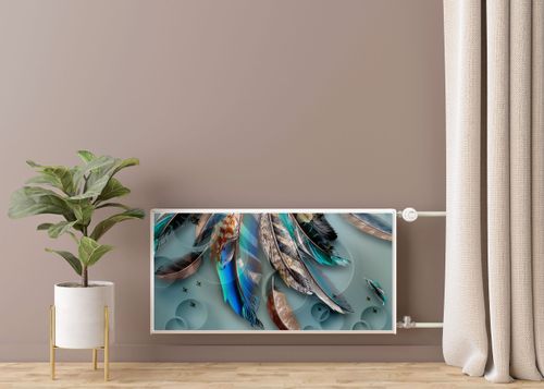 Maskownica MAGNETYCZNA Grzejnika Kolorowe Pióra 120cm x 60cm na Arena.pl