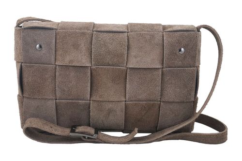 Torebka listonoszka zamszowa - Beżowa ciemna na Arena.pl