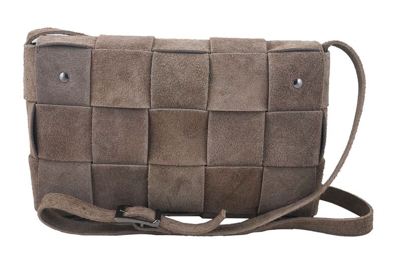 Torebka listonoszka zamszowa - Beżowa ciemna zdjęcie 5