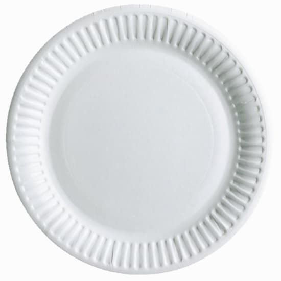 Talerzyki papierowe białe 23cm 100szt zdjęcie 1