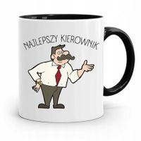 Kubek Czarny Dla Kierownika Najlepszy Kierownik Z Nadrukiem Ze Zdjęciem