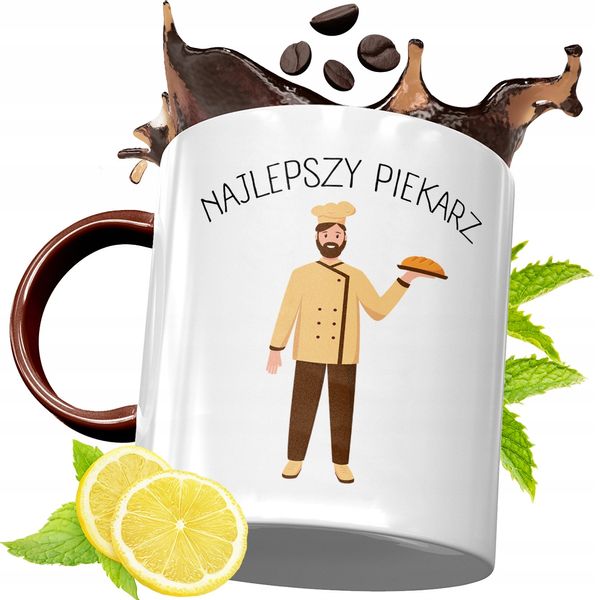 Kubek Bordowy Dla Piekarza Na Urodziny Prezent Z Nadrukiem Ze Zdjęciem zdjęcie 1