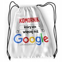 Plecak Dla Komornika Sportowy Szkolny Worek Torba Z Nadrukiem Ze Zdjęciem