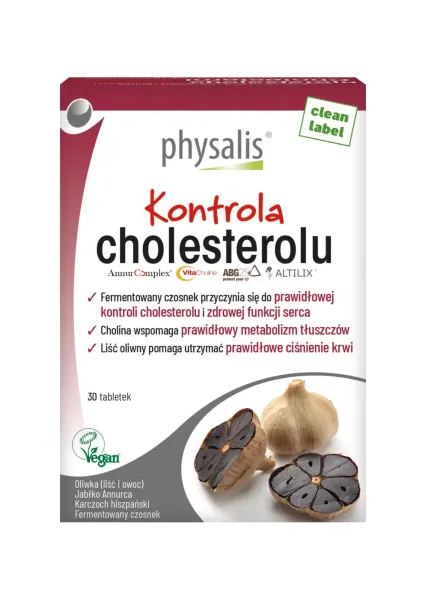 Tabletki NA KontrolĘ Cholesterolu 30 Szt. - Physalis zdjęcie 1