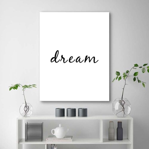 OBRAZ NA PŁÓTNIE Napis Dream Typografia 40x60 na Arena.pl