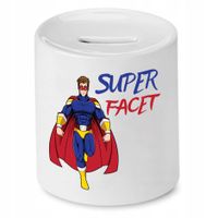 Skarbonka Dla Chłopaka Super Facet Prezent Z Nadrukiem Ze Zdjęciem