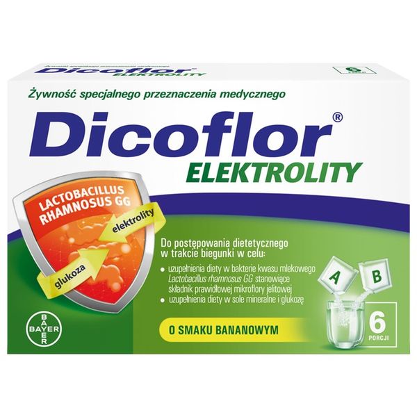 Dicoflor Elektrolity proszek bananowy 6 porcji zdjęcie 1