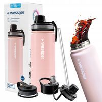 Kubek Termiczny do kawy Butelka Termiczna z wymiennymi ustnikami 0,5l