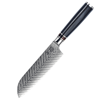 Japońska stal VG-10 Profesjonalny nóż Santoku Stal damasceńska Fukutsu