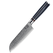 Japońska stal VG-10 Profesjonalny nóż Santoku Stal damasceńska Fukutsu
