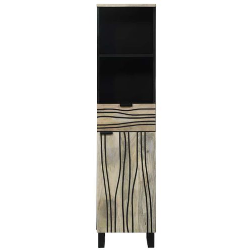 Szafka Łazienkowa z półką Brązowy i czarny 38 x 33 x 160 cm na Arena.pl