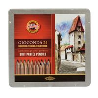 pastele suche gioconda 24 kolory w metalowym pudełku koh-i-noor