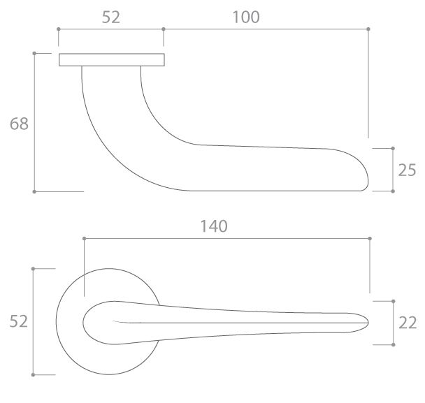 KLAMKA DRZWIOWA PREMIUM MOON R SL KOLOR MOSIĄDZ POŁYSK zdjęcie 3