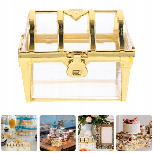 6 SZTUK PLASTIKOWE PUDEŁKO NA SKARBY SKRZYNIA SKARBÓW ETUI SKRZYNIA na Arena.pl