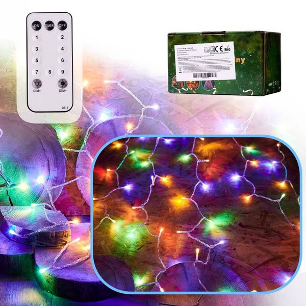 Lampki LED łańcuch 10m 100LED z pilotem zdjęcie 2