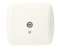 Akord Gniazdo Antenowe pojedyncze TV AAK1/11 biały SIMON