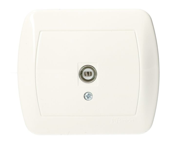 Akord Gniazdo Antenowe pojedyncze TV AAK1/11 biały SIMON zdjęcie 1