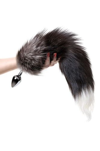 Silver Anal Plug With A Fox Tail na Arena.pl